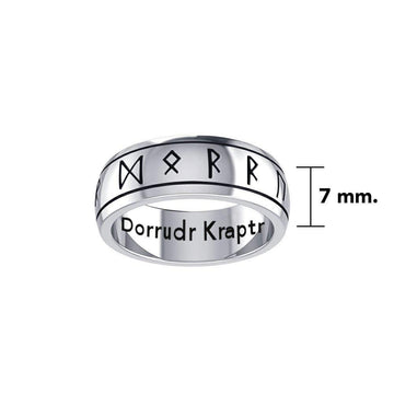 Steve Miller Odin Strength Runic Silver Spinner Ring TRI2194 - Jewelry